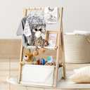 Wooden Baby Shower Crate Closet, Double-Layered Baby Basket for Nursery, Baby Storage Crate with Hangers, Newborn Baby Clothing Rack for Baby Shower Gifts, Pregnancy Gifts for New Mom Parents