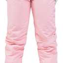 Women's Snow Ski Pants Insulated Winter Warm Outdoor Waterproof Snowboard Pants Bibs Detachable Suspender, Size: Small