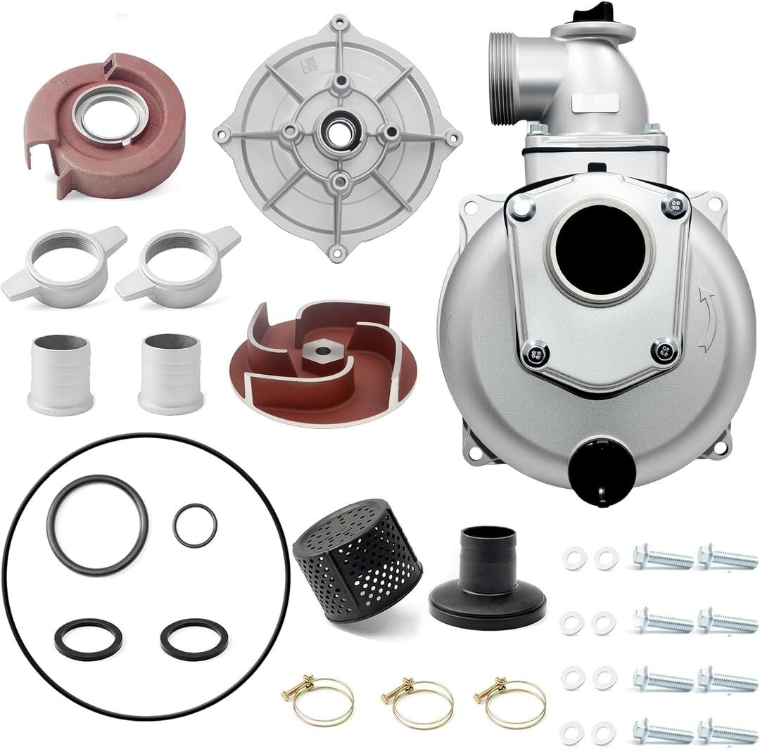2 Inch Semi-Trash Water Pump Rebuild Kit Assembly for Harbor Freight Predator 212cc Pacific Hydrostar Gasoline Engine Water Pump Replacement