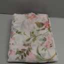 Floral Sheer Curtains for Girls Bedroom, Vintage Farmhouse Light Filtering Privacy Semi-Sheer Linen Curtains for Kids Nursery 96 Inches Long 2 Panels, Rod Pocket, Pink, Each 52 Inch Wide