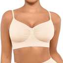 FeelinGirl Bralettes for Women with Support Comfortable Bras No Underwire Seamless Everyday Bras (Large)