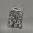 Curtain Rings with Eyelets Metal Eyelet Drapery Rings Inner Diameter 1.25Inch Curtain Rings for Hanging Pinch Pleat Curtain Pin Drape Hooks Silver Zocang