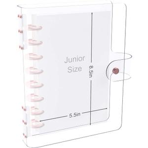 Discagenda Clarity Transparent See Through Clear PVC Planner Personal Organizer Binder Cover (Discbound, A5 / Junior Size)