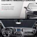 Pigenius Windshield Sun Shade for Subaru Crosstrek 2018-2023, Impreza 2017-2021 with Eyesight Driver Assist. Reflective Aluminum Film Front Window Sunshade - BLAZBLOCK