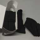 Falari Men Dress Socks 5-Pack Plain Rib Black Dress Socks Cotton Crew Socks Size 10-13 (Black)