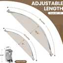 Silver Curved Shower Curtain Rod 42-78 In Adjustable Bowed Shower Rods Rounded Shower Curtain Rod Bathroom, Bathtub, Stall Rust proof, Premium Stainless Steel Need To Drill