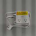 Surge Protector Flat Extension Cord Flat Plug Power Strip, 8 AC Outlets, 3 USB Charger(1 USB C Port) 3-Sided Outlet Extender, 5 Ft, 900 Joules Protection, Office Supplies, Dorm Room Essentials, Grey