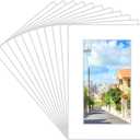 Prudiut 15 Pack 4x6 White Picture Mats, Frame Mattes for 3x5 Pictures Display Photo Frame Mat Core Bevel Cut Mat Board Show Kit for Photos, Prints, Artworks