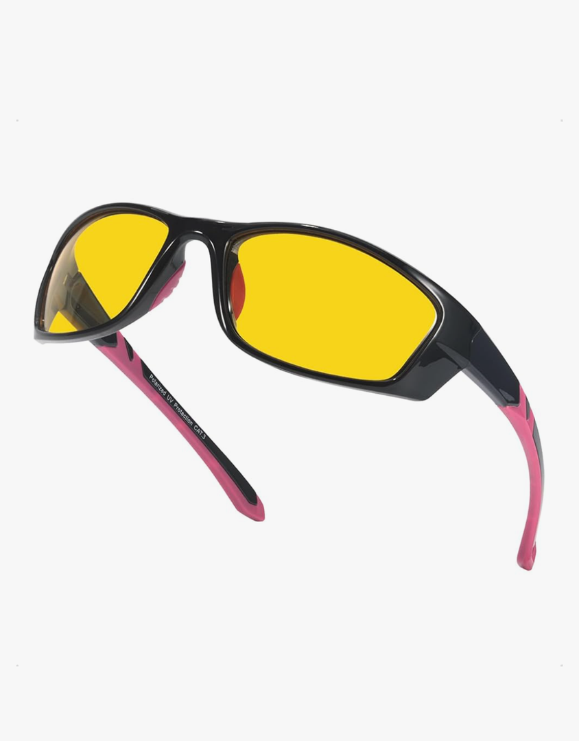 Myiaur Night Vision Driving Glasses for Women, Sport Polarized Glasses Anti-Glare and Enhance Vision at Nighttime 2 Pack