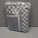 Small Area Rug 2x3 Modern Checkered Entry Rug Solid Color Scalloped Kitchen Rugs Washable Bedroom Doormat Non Slip Stain Resistant Bordered Throw Carpet for Living Room Nursery Laundry, Blue