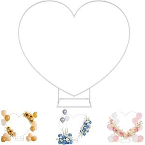 6.7 Ft Heart Arch Stand for Proposal,Wedding Heart Arch Stand (White)
Corrosion Resistant,reusable,Easy Assembly,Love Balloon Column Arch Frame ,Valentine's Day, Engagement,stable base