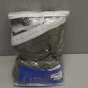 MIULEE Olive Green Pinch Pleated 100% Blackout Linen Curtains for Bedroom, Room Darkening Memory Trained Dark Green Window Curtains 84 inches Long for Living Room, Black Out Pleat Drapes, 2 Panels (Loden)