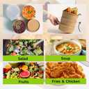 Disposable Round Paper Bowls with Lid 47oz Compostable, 50 Sets Microwave Deli Containers Leakproof, Extra Large Meal Prep Food Container Box, Sturdy Salad Dressing Bowl for Soup Toppings Picnic