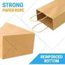 BURVAGY 200Pcs Small Kraft Paper Gift Bags with Handles 5.25x3.25x8.25 Inches Bulk Grocery Retail Party Favor Shopping Bags (Brown)