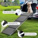 Lightweight Aluminum Dog Ramp for Women & Seniors - 67" Folding Car Ramp for Large Dogs to 250lbs | Portable Pet Ramp with Non-Slip Surface for Safe SUV, Truck Entry & Joint Care for Senior Pets