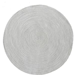 Hand Woven Round Area Rugs Living Room Bedroom Study Computer Chair Cushion Base Mat Round Carpet Lifts Basket Swivel Chair Pad Coffee Table Rug(2' Round, Gray)
