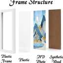 White Picture Frame, 16x24 Picture Frame for Photo Poster Canvas Certificate Document Display Horizontally or Vertically High Transparent Wall Gallery(Size 16 x 24 inches)
