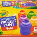 Crayola Washable Kids Paint (6ct), Assorted Bulk Paint Set for Kids, Essential Easter Basket Stuffer for Kids, Spring Craft & Art Supplies, Gift for Toddlers, Ages 3+