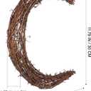 DOITOOL Moon Wreath, Vintage Crescent Moon Natural Grapevine Wreaths Base Front Door Wall Hanging Decor Christmas Wedding Party Supplies - 11.79 Inch