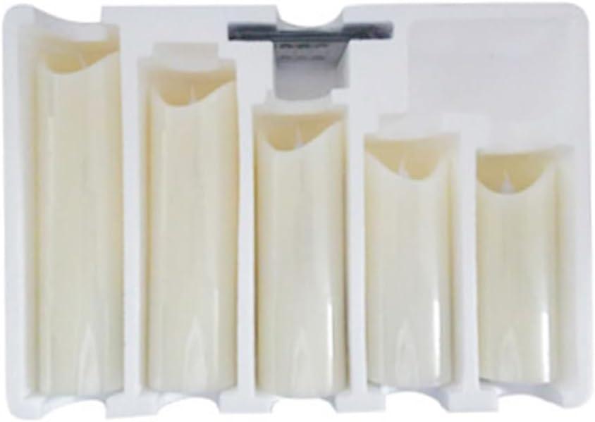 LED Flameless Candle Light Decorative Electric Candle Lamp for Home Decor Wedding Centerpieces and Parties Realistic Wax-Like Design Battery-Free 5-Piece Set