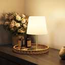 EZVALO Outdoor Cordless Table Lamp, IP65 Waterproof 4500mAh Rechargeble Shower Lamp, Dimmable Touch Lamp, LED Night Light Lamp for Bathroom Patio Camping Restaurant Home 1 Pack (Gold)