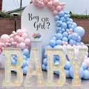 ZUOVAOV 2.4FT Baby Shower Decoration for Girls And Boys, OH BABY Sign Letter Gender Reveal Decorative Baby Set Letter Marquee Lights up Letter Set, white
