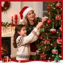 2 x 30 Pcs Brown Velvet Ribbon Bows for Christmas Tree - 5 x 7 Inch Vintage Rustic Ribbon Bows for Door Garlands, Gifts, and Xmas Home Outdoor Indoor Decoration