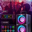 YIER Bluetooth Speaker, 200W Peak Loud Stereo with Big Bass, 20H Playtime, TWS, Fast Charging, Portable Handle, Wireless Large Boombox Bocina with LED Light for Party Outdoor Backyard Camping