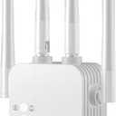 WiFi extender dual band 1200 mpbs, 100000 sq. Ft long range internet extender Wi-Fi booster for home, office,90% faster| Broader than ever,WiFi Repeater W/Ethernet port, 1-Tap Easy Setup