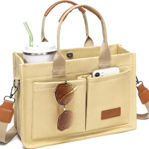 ZHMO Canvas Tote Bag for Women,Women's Bags Crossbody Bags Work Laptop Tote Bag Large Handbags Purse for Travel Nurse Teacher