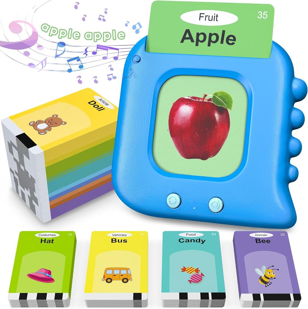 Talking Flash Cards,Kids Toddler Flash Cards with 240 Sight Words,Montessori Toys,Autism Sensory Toys,Speech Therapy,Learning Educational Gifts for Age 1 2 3 4 5 Years Old Boys and Girls