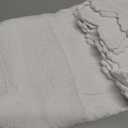 Cotton Quilt Bedding Set Reversible Lightweight Coverlet for All Seasons, 3 Pieces Embossed Floral Solid White Bedspread with Ruffled Edge, King Size