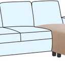 H.VERSAILTEX Ottoman and Sofa Seat Cushion Combined Cover Slipcover Rectangle Sofa Slipcover Fit Length 56"-75" Suitable for L Shaped Seat Cushion Cover or Chaise Part Cover Stretch Thick Soft - Sand