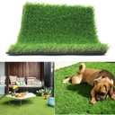 Realistic Thick Artificial Grass Turf -Indoor Outdoor Garden Lawn Landscape Synthetic Grass Mat - Thick Fake Grass Rug (4FTX6FT(24 Square FT))