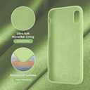 Cordking Designed for iPhone XR Case, Silicone Ultra Slim Shockproof Phone Case with [Soft Anti-Scratch Microfiber Lining], 6.1 inch, Tea Green