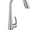 Touchless Pull Down Kitchen Sink Faucet, Brushed Nickel Activated Smart Motion Sensor Kitchen Faucet Single Handle, Stainless Steel Hands Free Faucet with Sprayer for Kitchen Sink