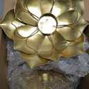 LemonRoad 6 Pcs Diwali Lotus Decoration Lotus Metal Candle Holder Diwali Tealight Candle Holder Artificial Flower Traditional Indian Decor for Puja Home Party Decor (7.1 Inch)