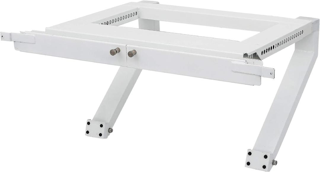 Top Shelf TSB-2438 Universal Heavy Duty Window Air Conditioner AC Support Bracket -Holds Up to 225 lbs., No Drilling or Tools Required, White