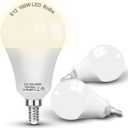 E12 A19 A60 LED Ceiling Fixture Light Bulbs 100 Watt Equivalent,Bright E12 Small Candelabra Screw Base Globe Shape LED Chandeliers Pendant Bulbs 10W 1200lm, 4000k Natural White, Non Dimmable,3Pcs