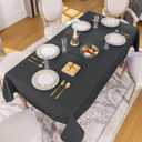 Softalker Rectangle Tablecloth, Waterproof & Stain Resistant Table Cloths Wrinkle Free Fabric Washable 210GSM Polyester Table Cover for Dining/Party/Outdoor - 52 x 70 inch,Grey