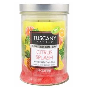 Tuscany Limited Edition Scented Triple Pour Jar Candle Citrus Splash, 18 oz
