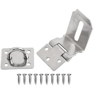 Practical Lock Plate with Corner Buckles 1 Pcs 5 Inches Left and Right Open Silver Thickened 1Pcs(5inch)