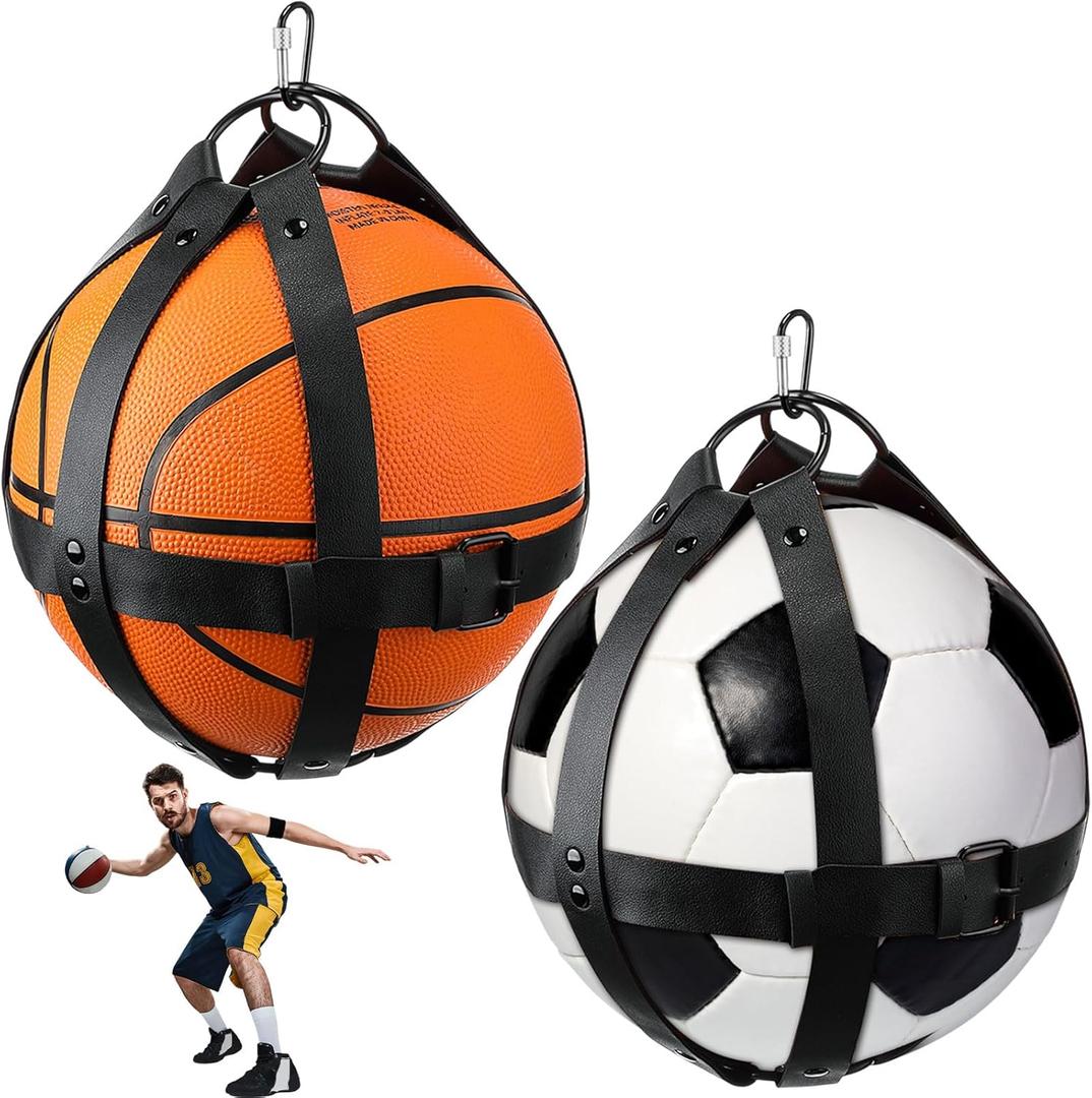 Soulchen Adjustable Volleyball Bag Ball Bag with Buckle for Volleyball Football Basketball, Black