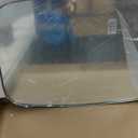 ANDY STAR Brushed Nickel Bathroom Mirror, Large 24x36 Brushed Nickel Metal Framed Oblong Wall Mirror, Modern Nickel Oval Vanity Mirror