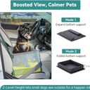 A 4 Pet Dog Car Seats for Small Dogs Under 25lbs Safety Travel Booster Seat with Patent Buckles, Adjustable Leash Reduces Anxiety & Road Trips Frame Support for Cars, SUV, Pickup