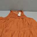 BTFBM Women Summer Dresses 2026 Casual Spring Clothes Sleeveless Halter Neck A-Line Boho Mini Dress Beach Vacation Sundress(Brown Orange, X-Large)