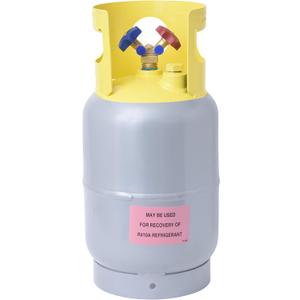 Flame King YSNR301 Refrigerant Recovery Cylinder Tank - Reusable - DOT Compliant - Y-Valve Liquid/Vapor - 30LB Pound , Gray