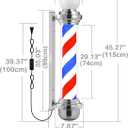 45'' Silver Barber Pole Light