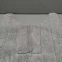 GRANNY SAYS Bathroom Toilet Rugs U Shaped, Bath Mats for Bath, Bathroom Rugs Non Slip Washable, Absorbent Microfiber Toilet Mat, Soft Plush Shaggy Bath Carpet, 20" x 24", Gray