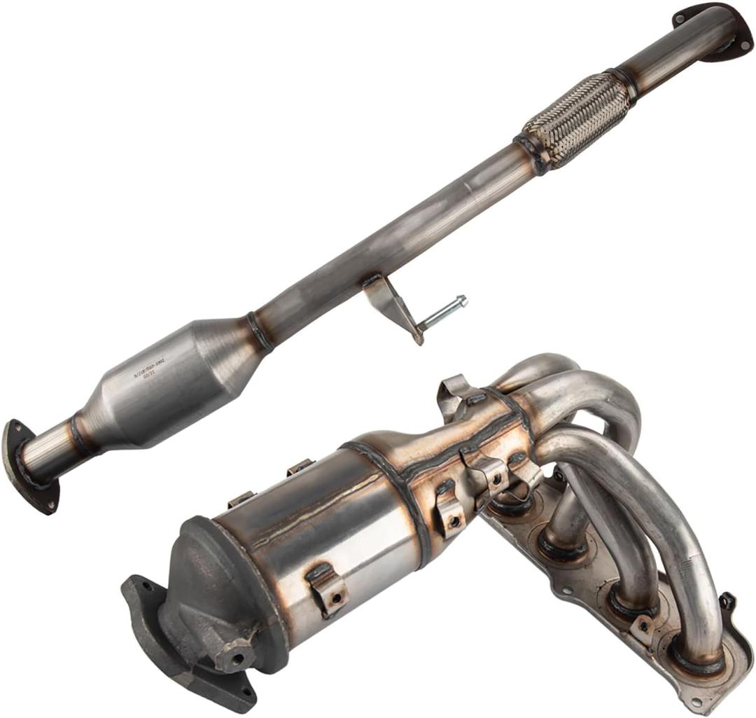 PHILTOP Front and Rear Catalytic Converter Compatible with 2002-2006 Camry/Solara 2.4L - Replace# 16384, 641518, 40587, 55435, 643001, 40483 Direct-Fit Stainless Steel (EPA Compliant)